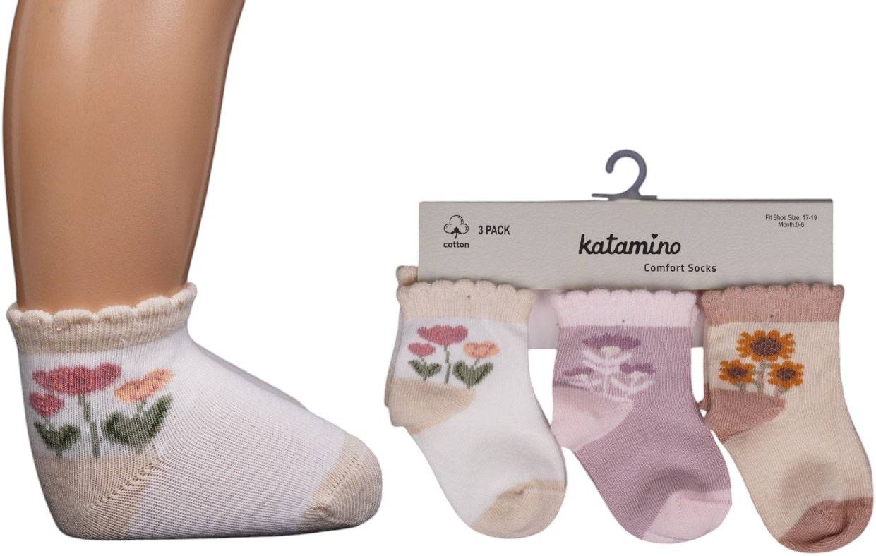 Socks cotton set 3 pairs (pack of 4 sets) Pofidik