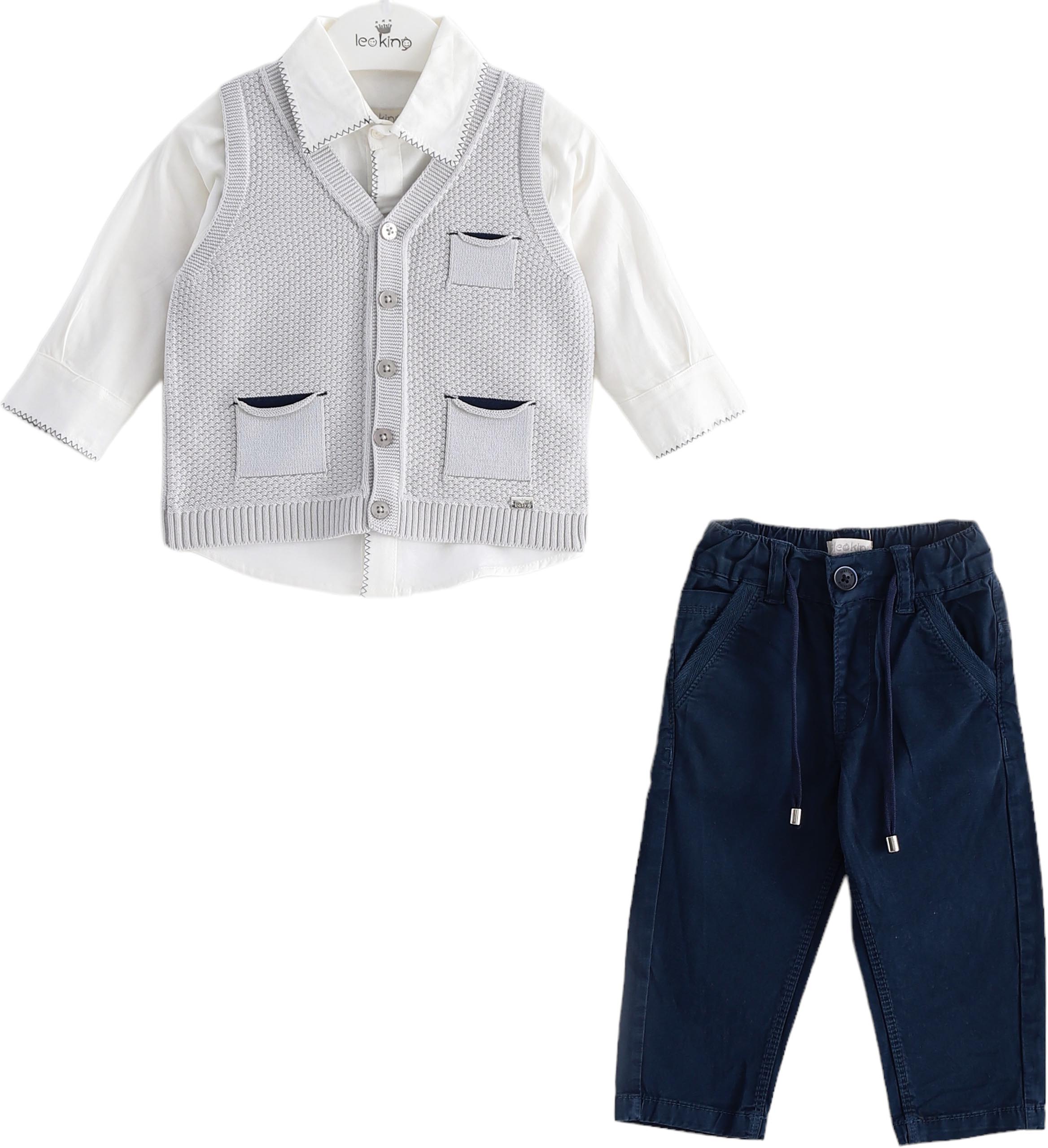 Set shirt+vest+pants