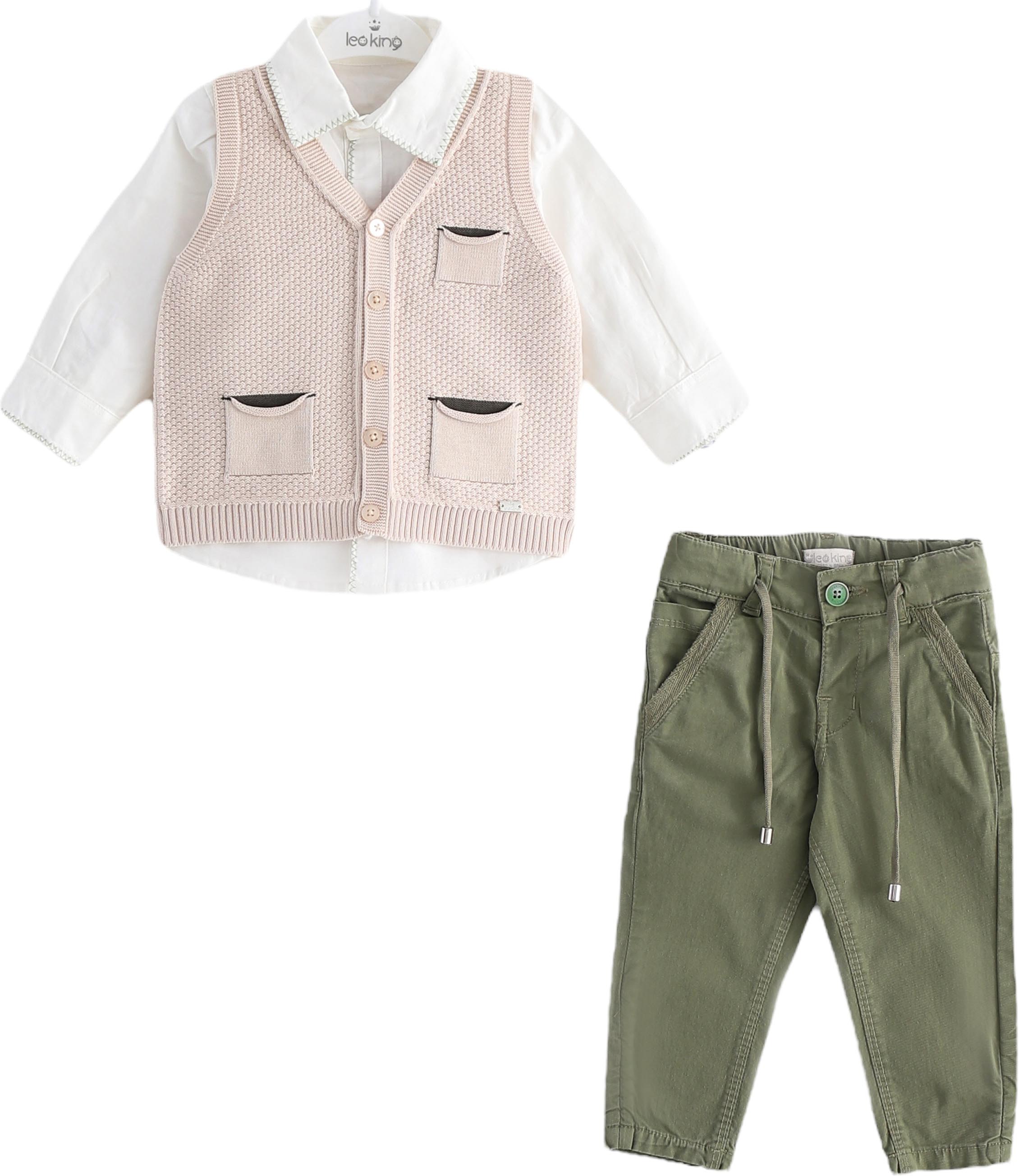 Set shirt+vest+pants