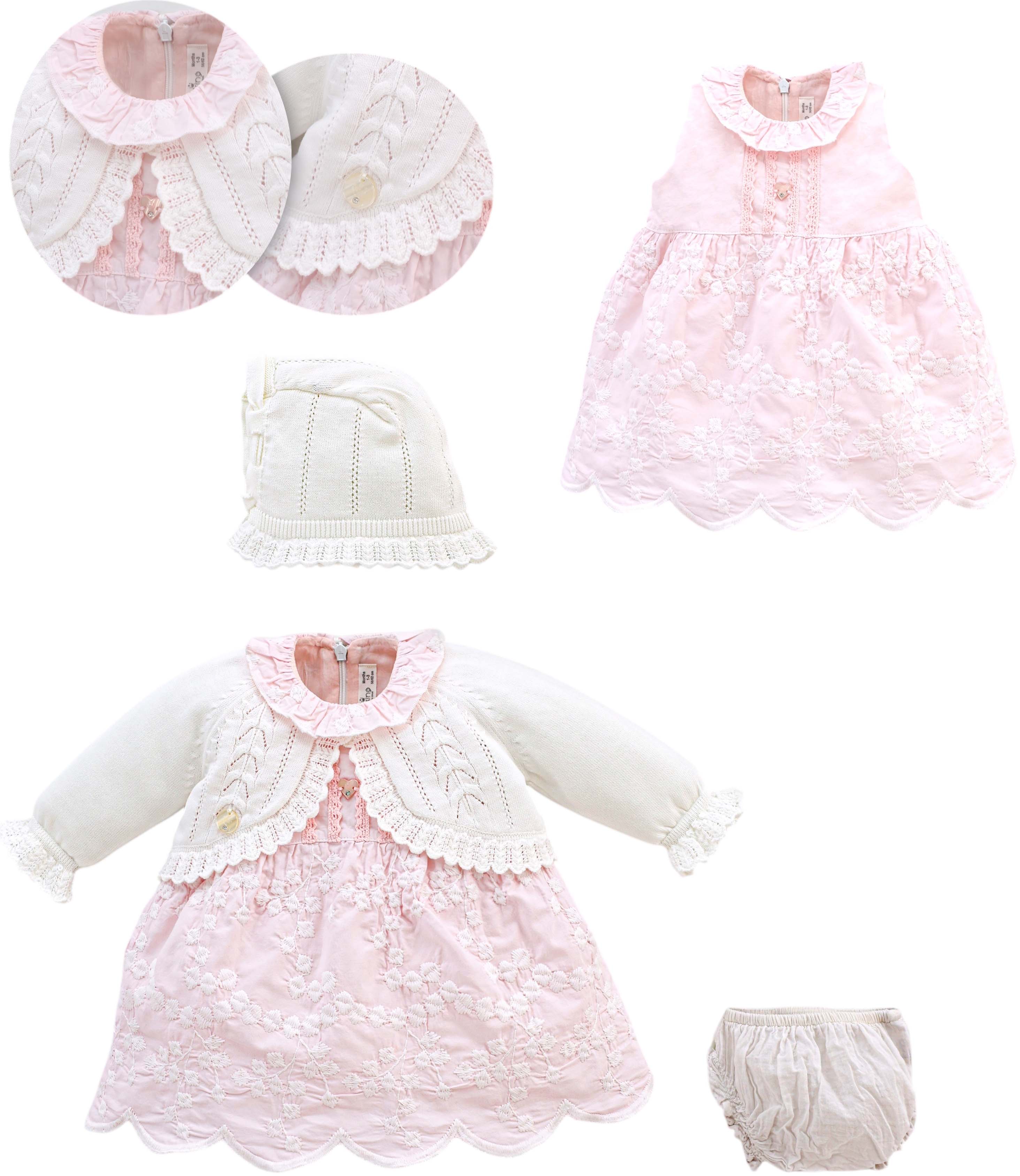 Set sweater+dress+hat+panties