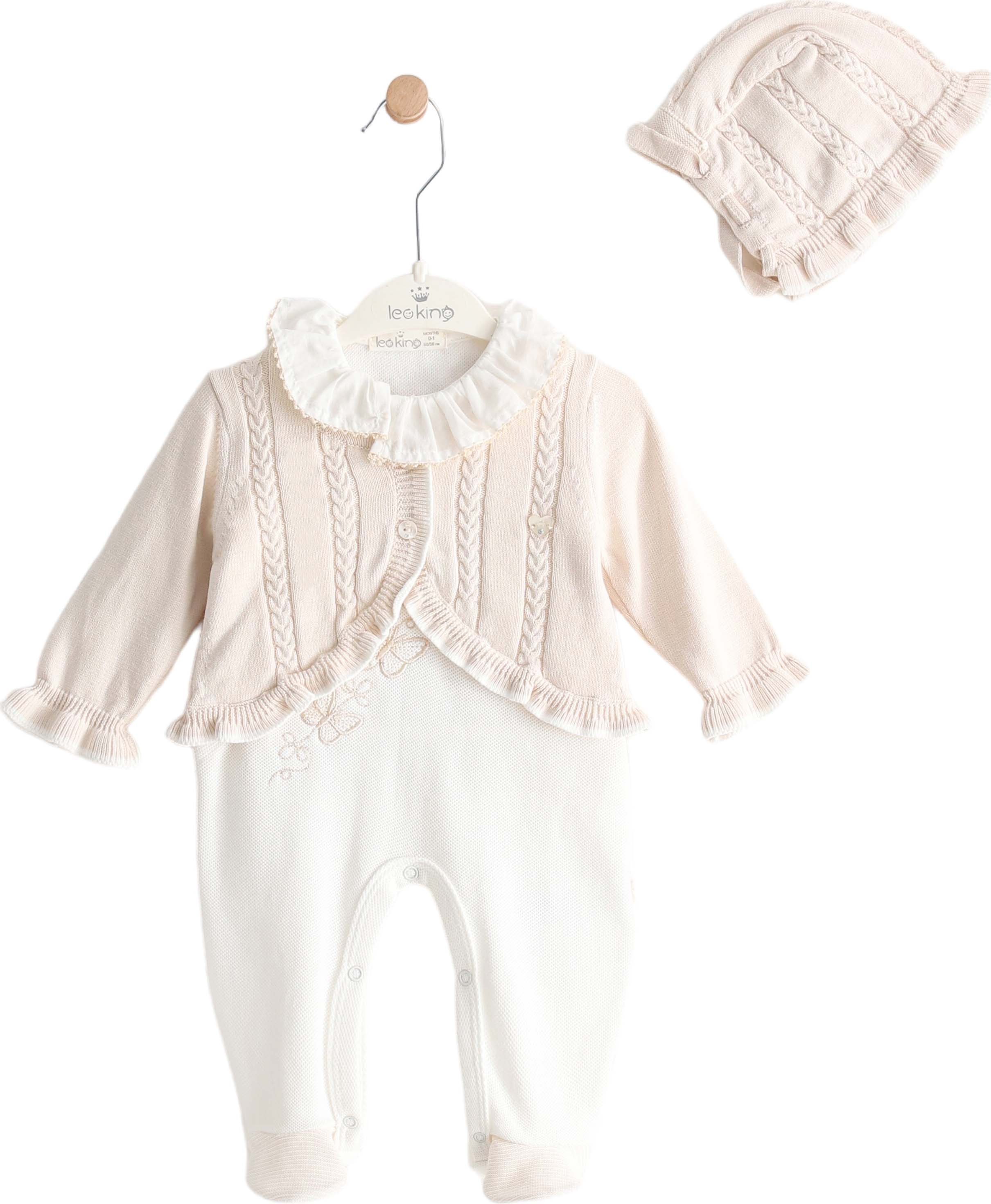 Set sweater+overalls+hat