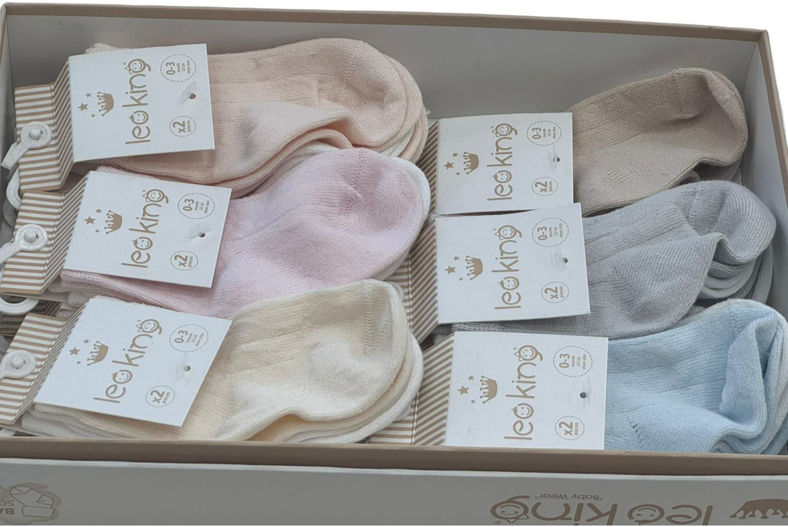 Socks set 2 pairs (pack of 12 sets)