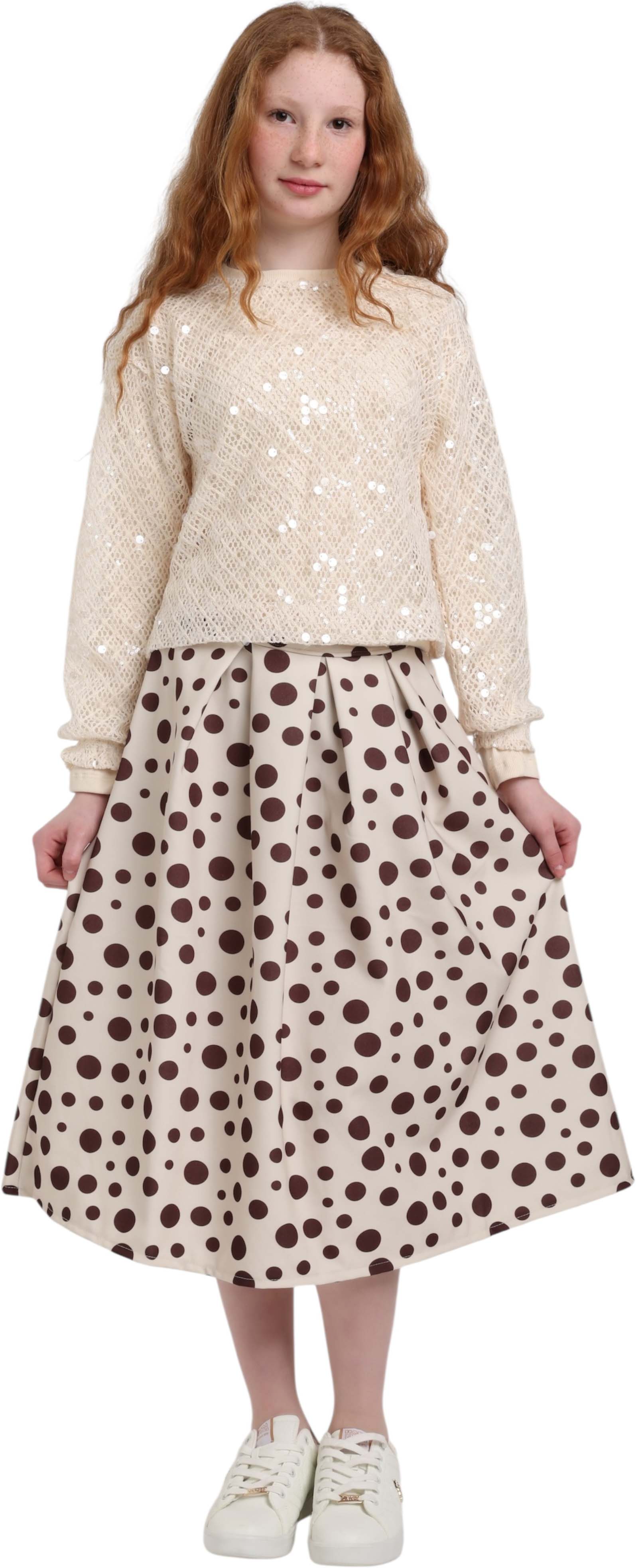 Set blouse+sweater+skirt