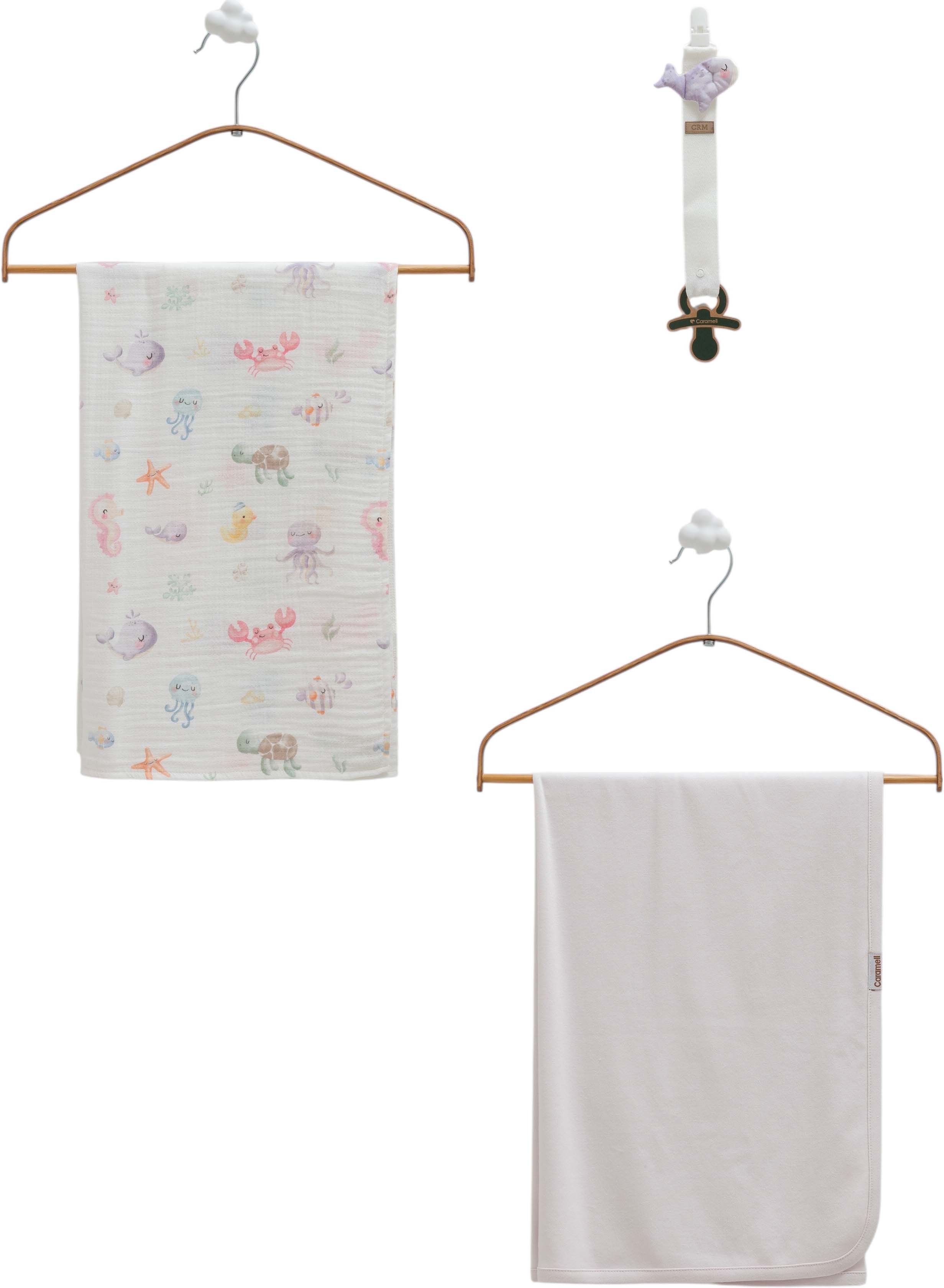 Blanket+muslin blanket+pacifier holder, series BASIC. (Expected date) Blanket+muslin blanket+pacifier holder, series BASIC. (Expected date)