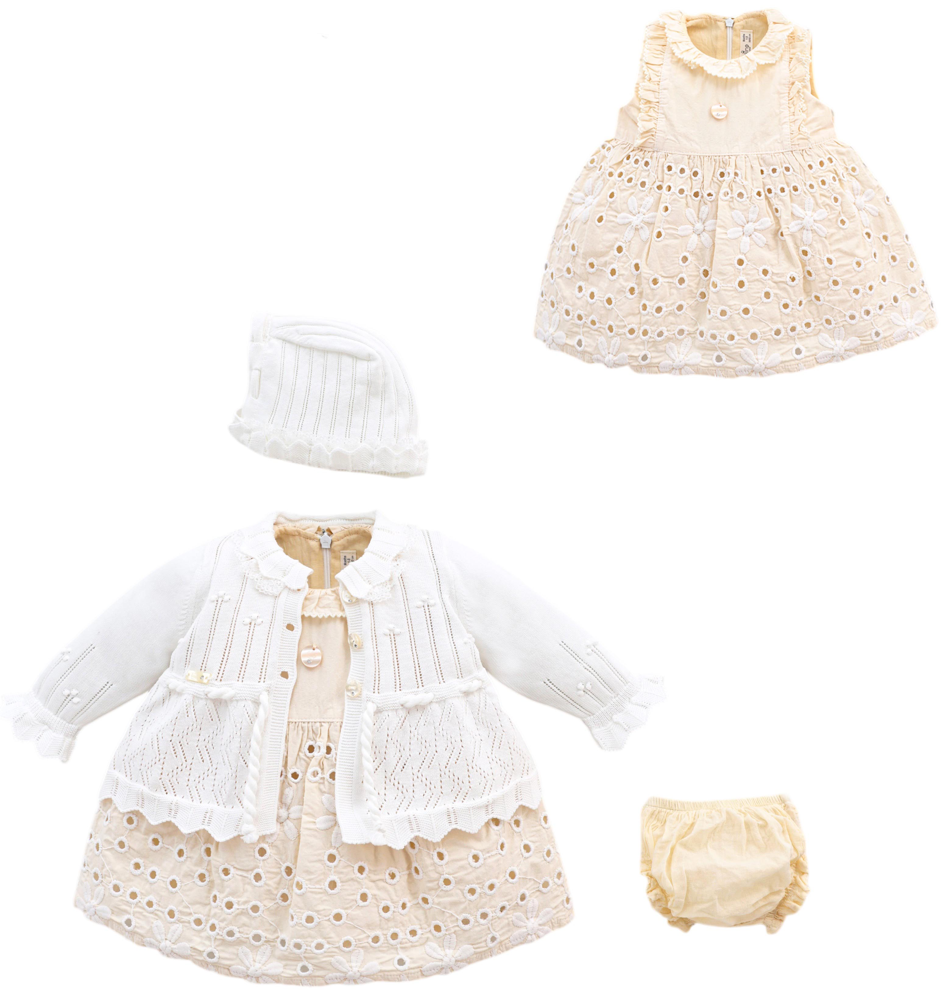 Set sweater+dress+hat+panties