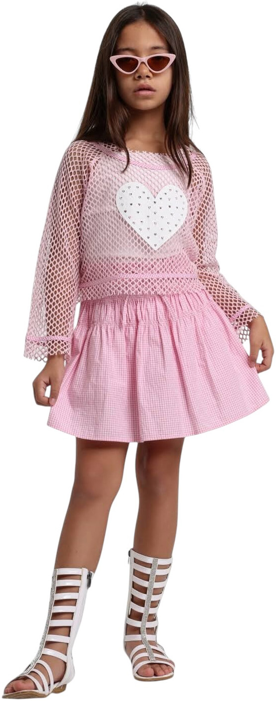 Set blouse+tank top+skirt-shorts