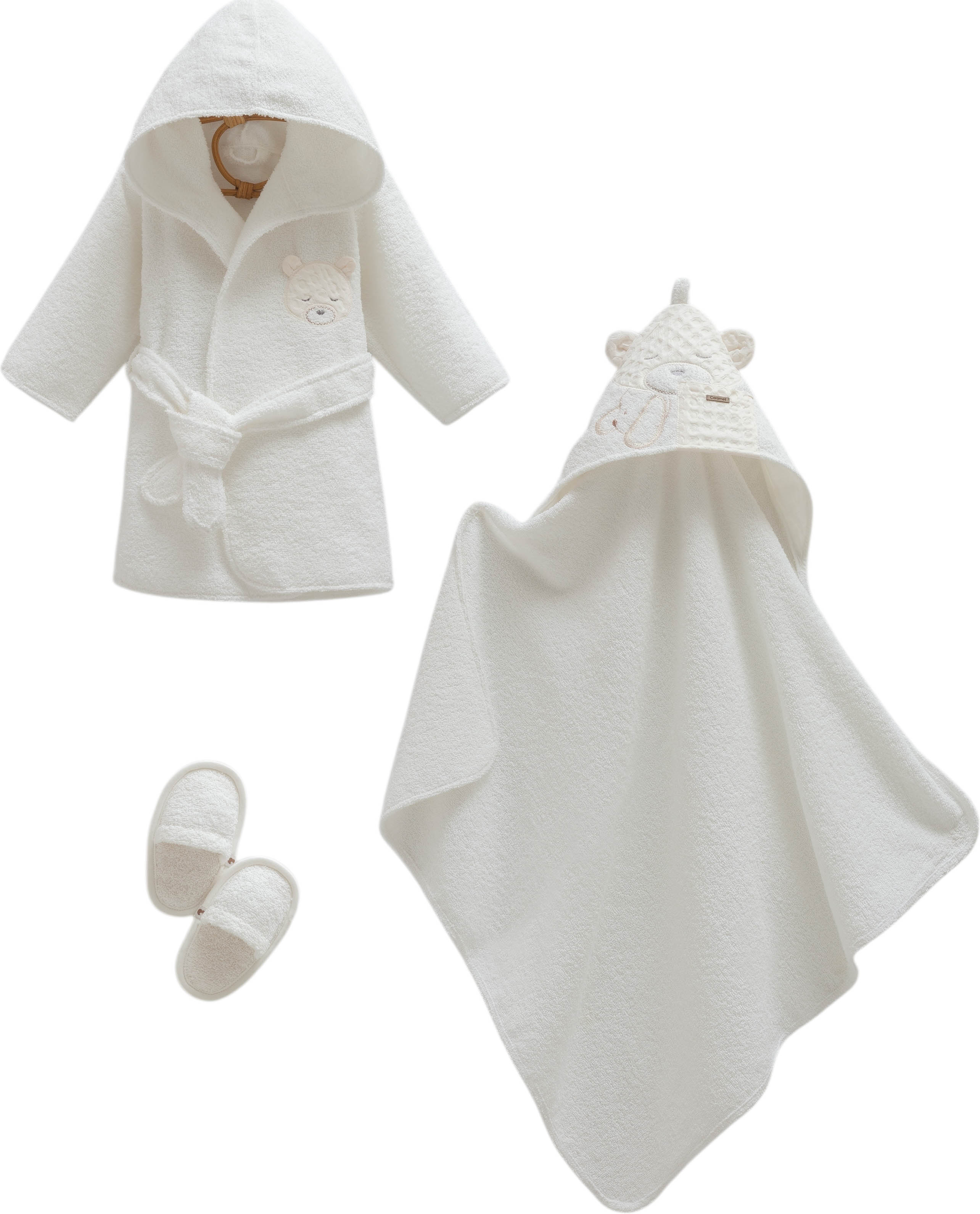 Set bathrobe+towel+slippers, series BASIC. (Expected date)