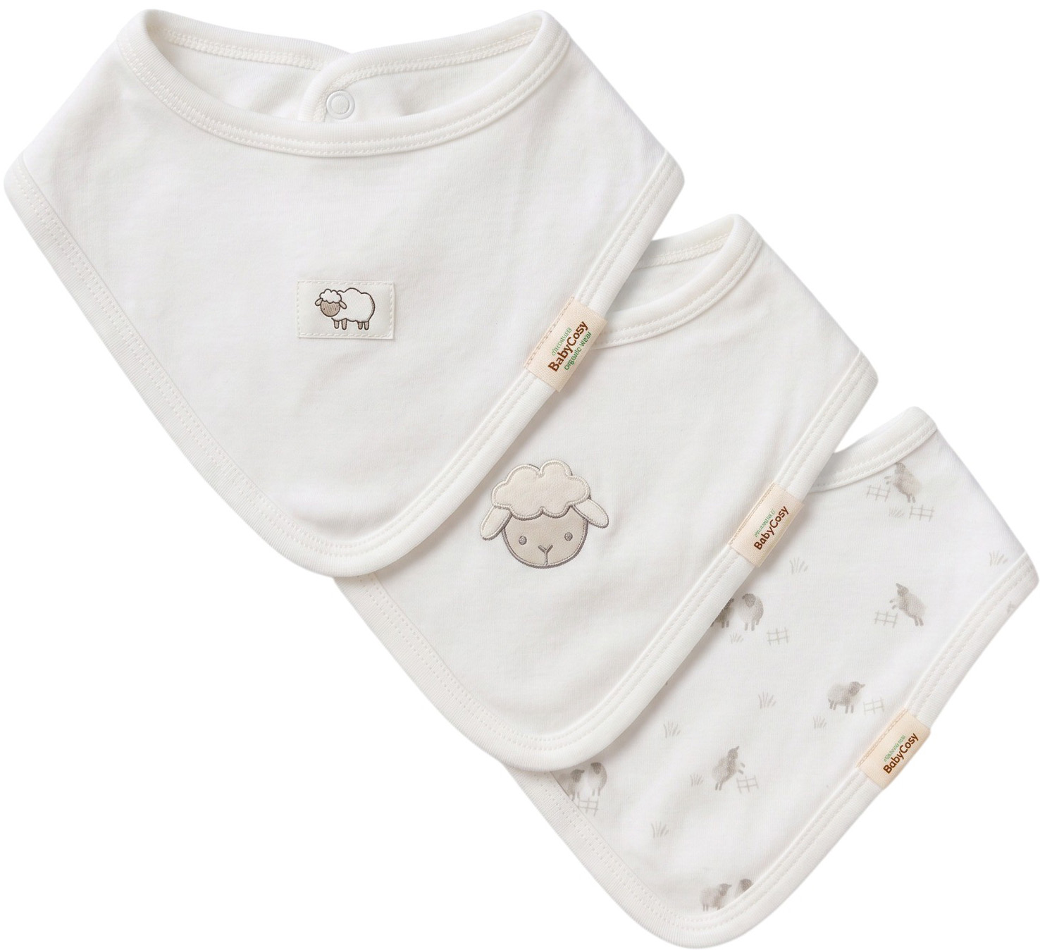 Bibs set 3pcs (pack of 10 sets)