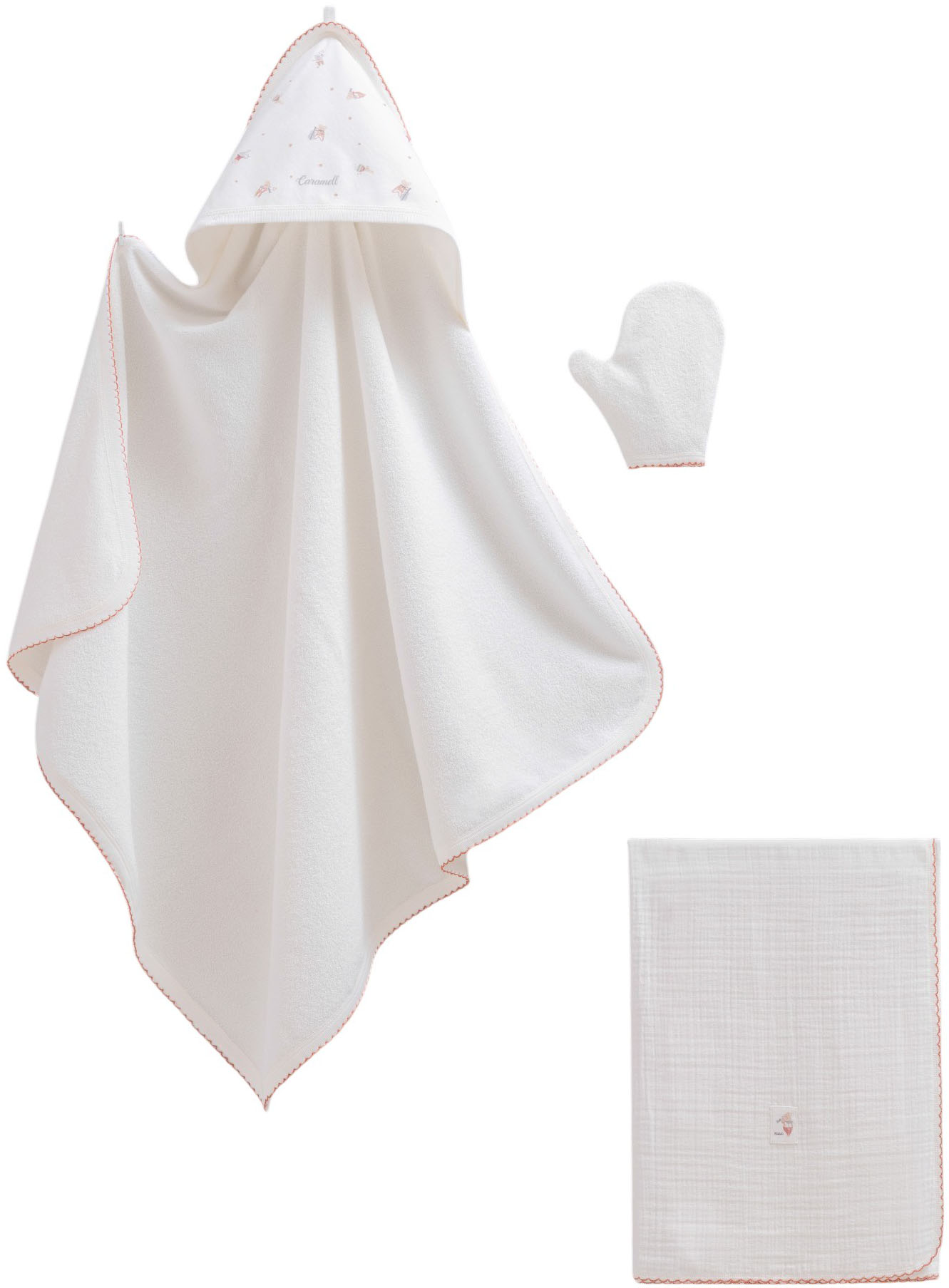 Set towel + diaper + washcloth, BASIC series