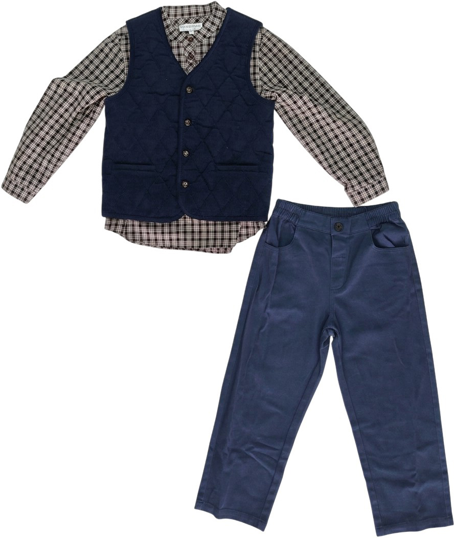 Set shirt+vest+pants