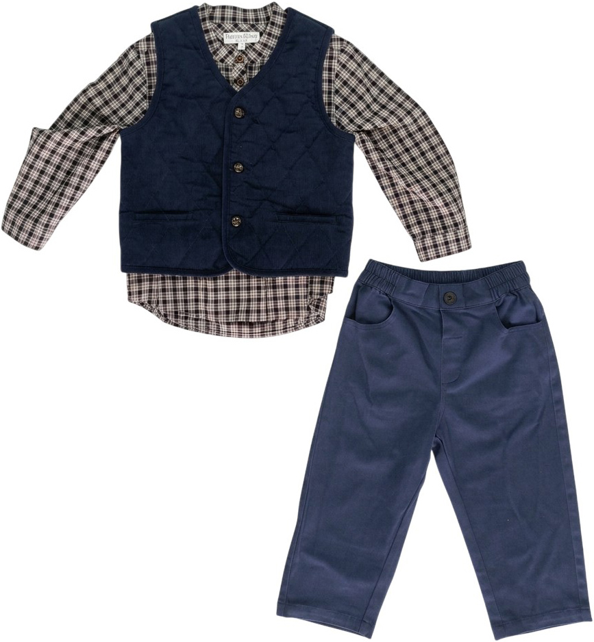 Set shirt+vest+pants