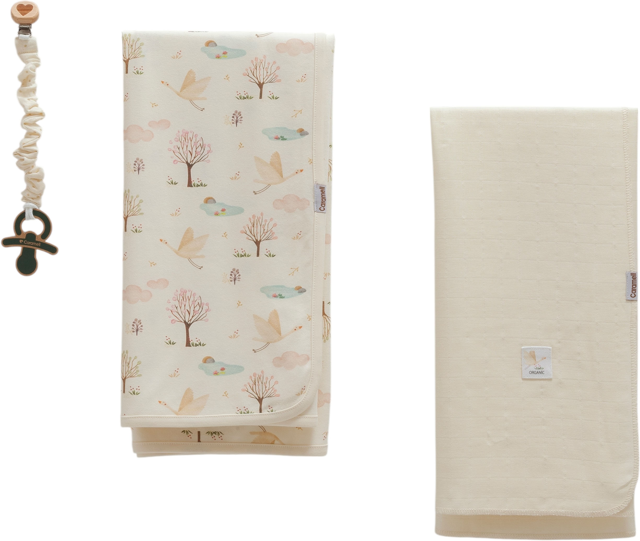 Set blanket+blanket pacifier holder, series BASIC