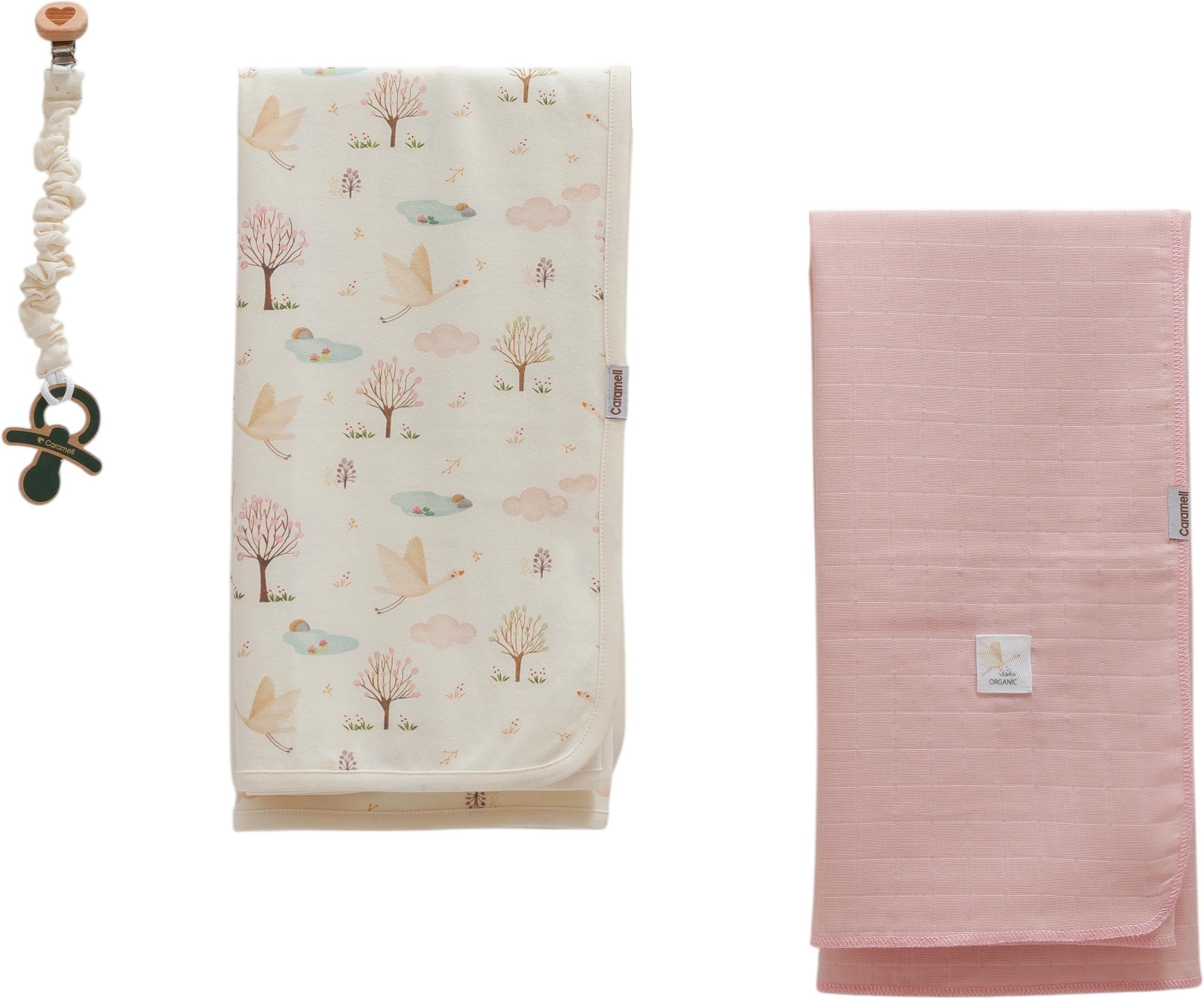 Set blanket+blanket pacifier holder, series BASIC