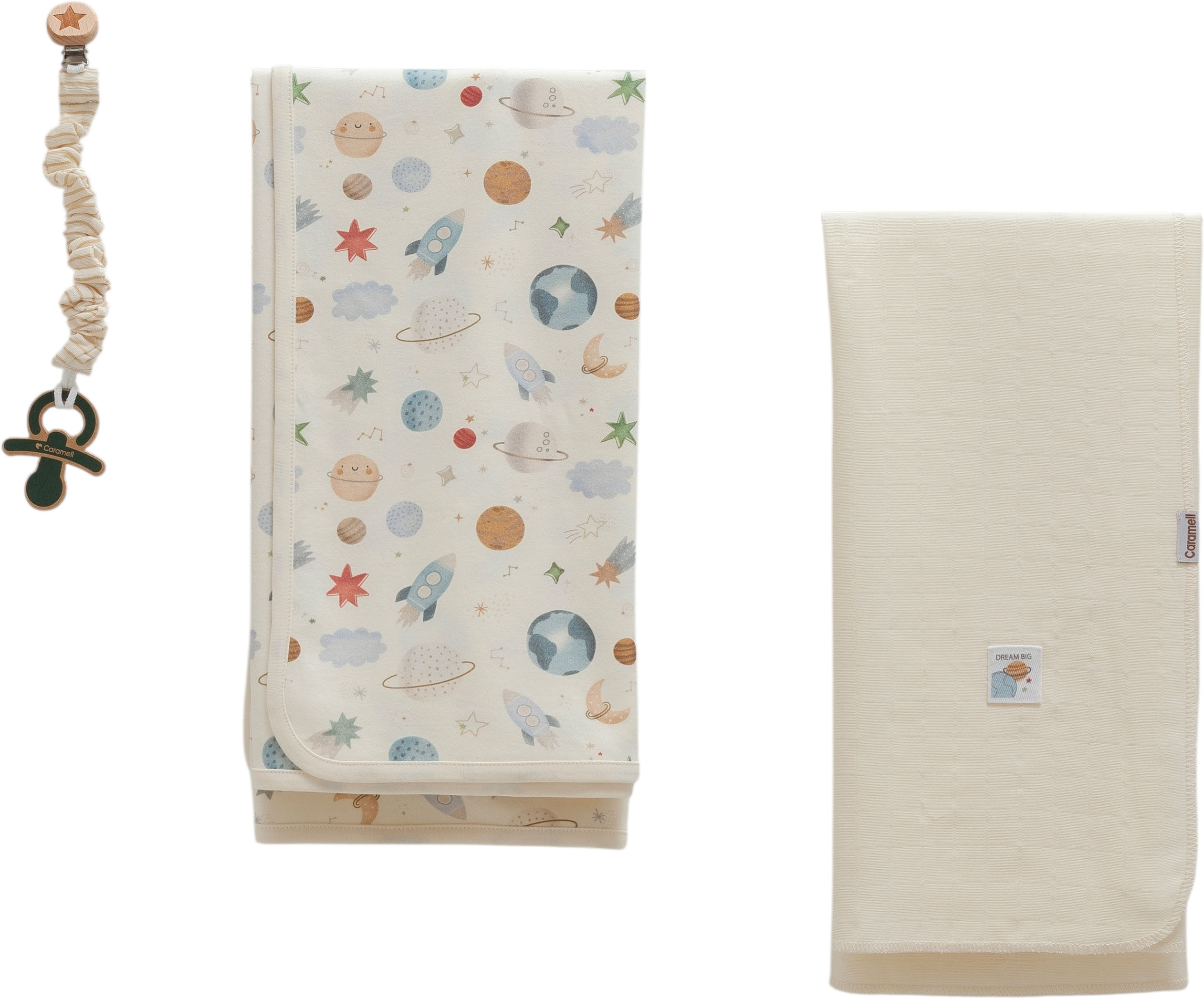 Set blanket+blanket pacifier holder, series BASIC