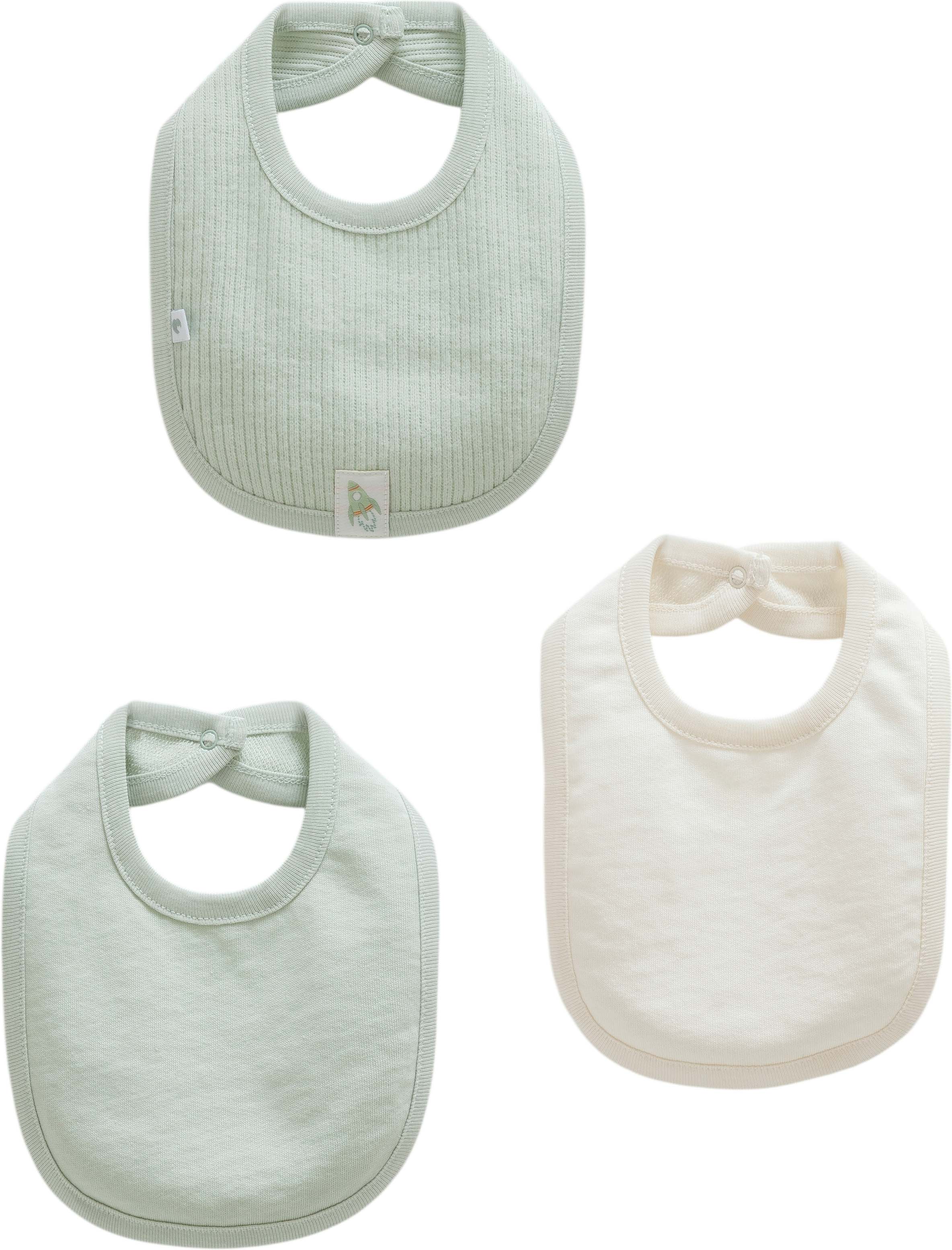 Bibs set 3pcs (pack of 4 sets), series COLOR WORD