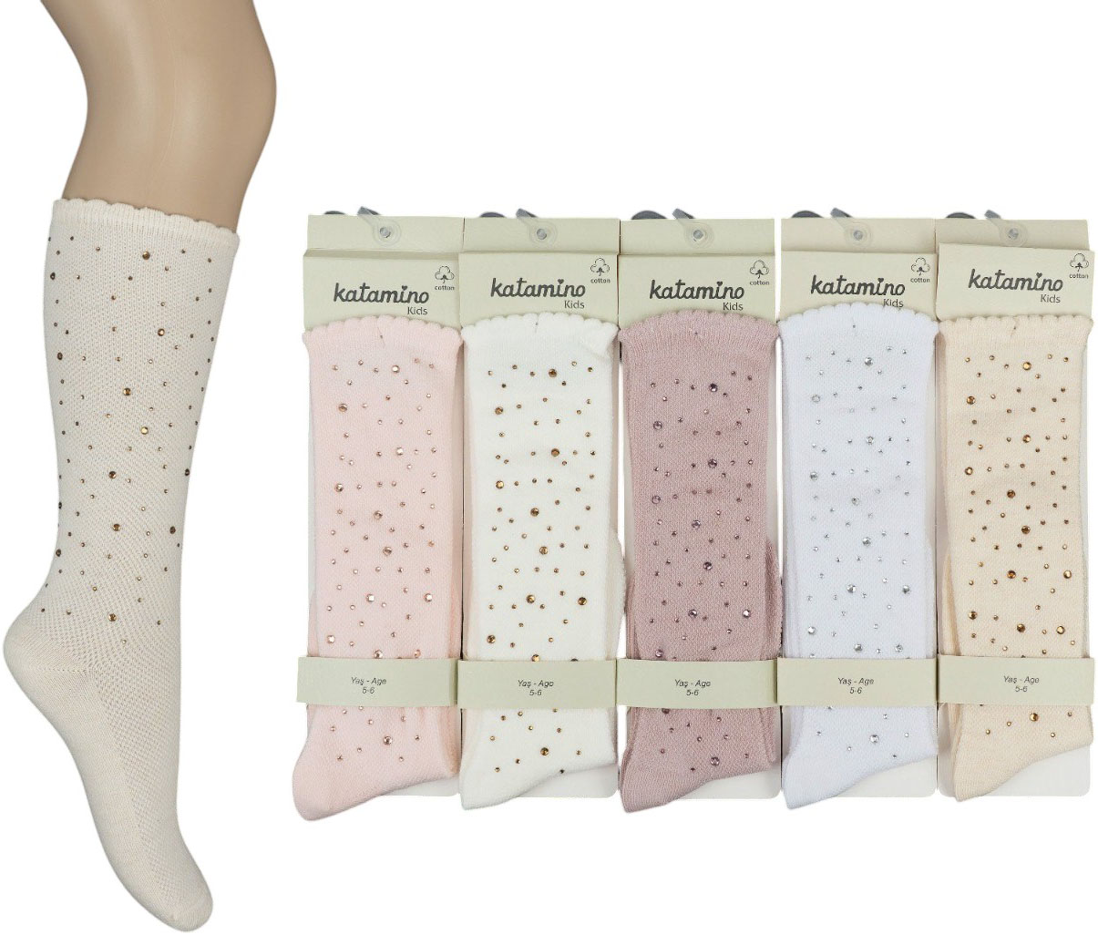 Knee high socks cotton Metola