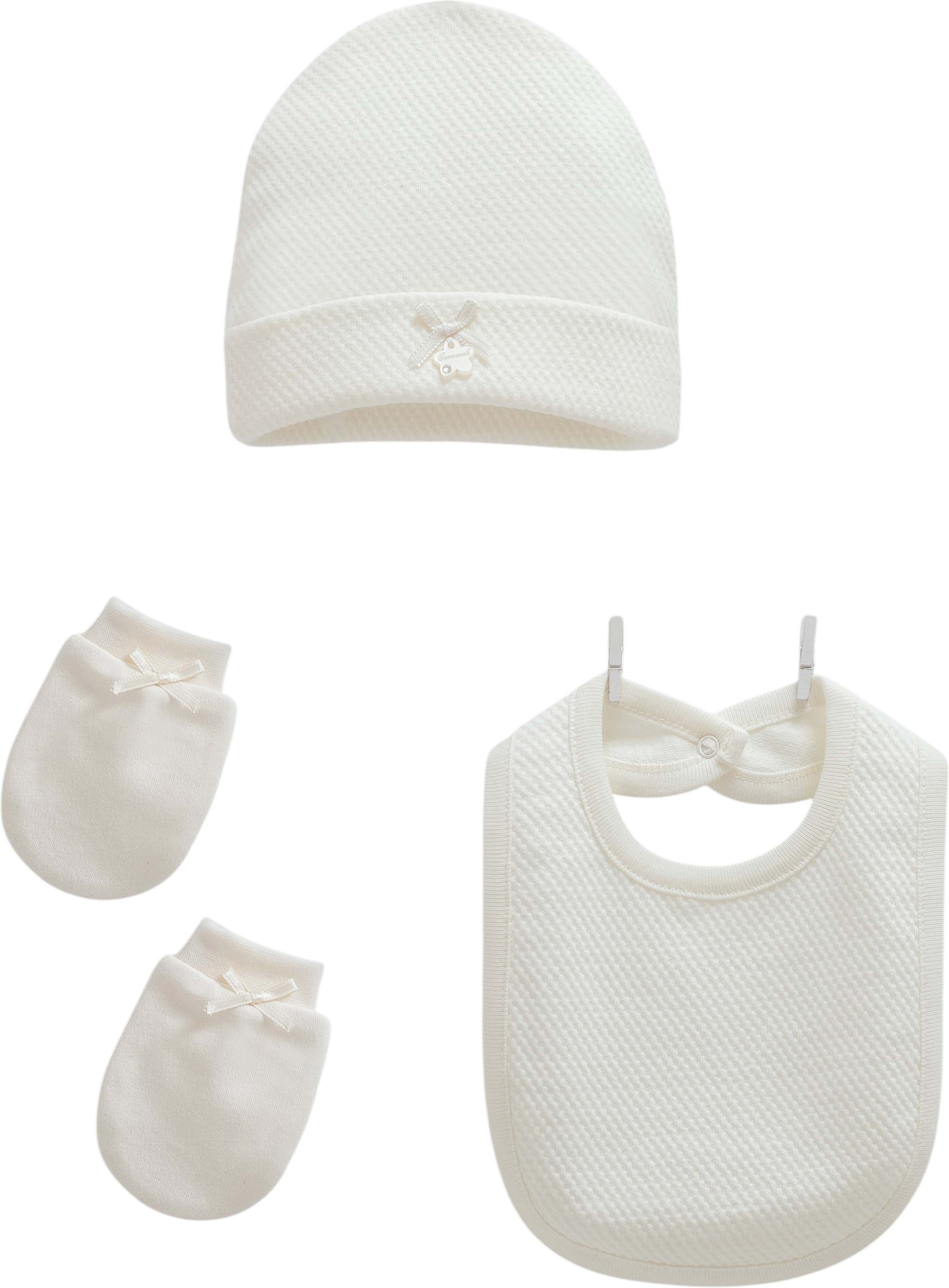 Hat+bib+gloves, series LOVE FEEL