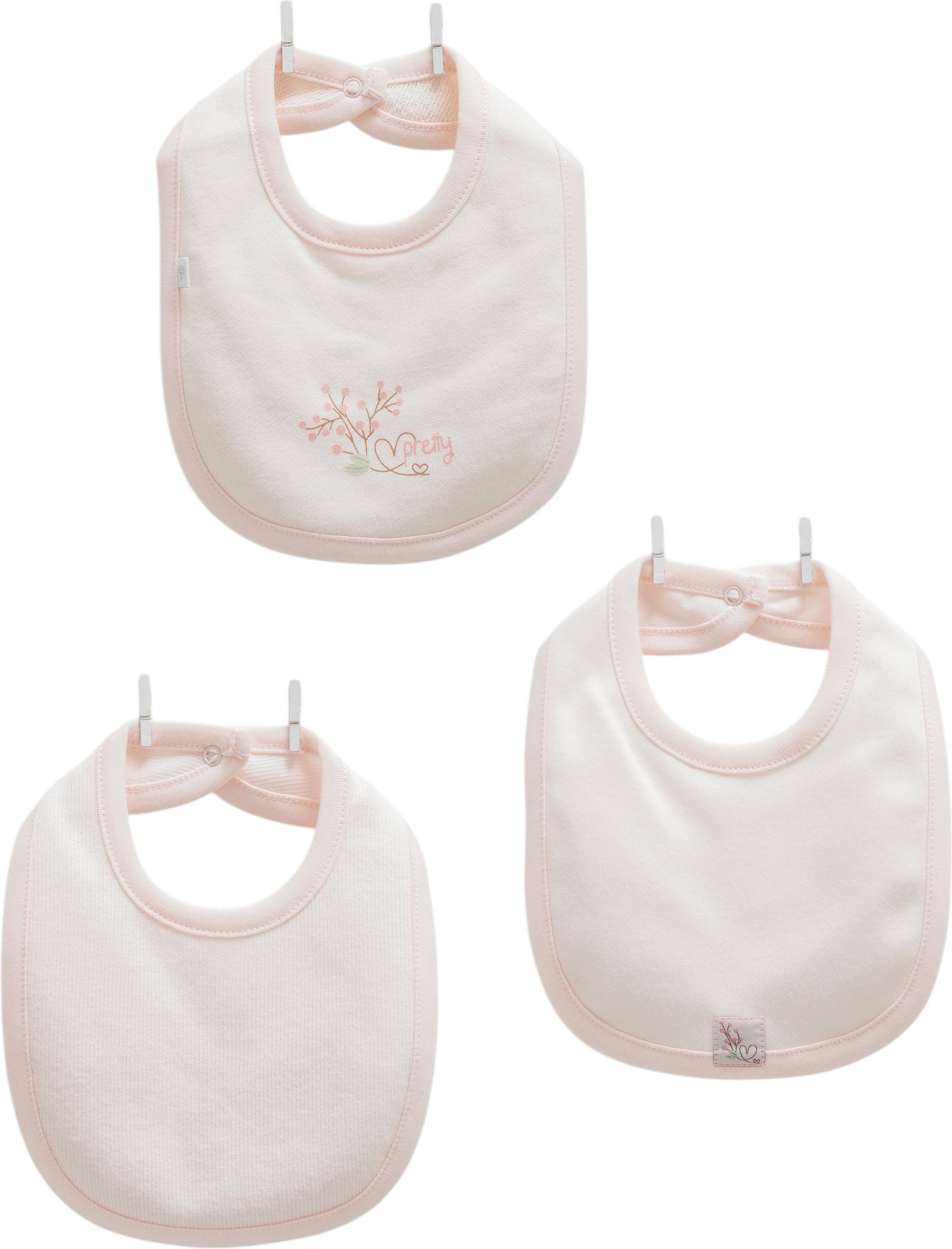 Bibs set 3pcs (pack of 4 sets), series PRETTY BABY