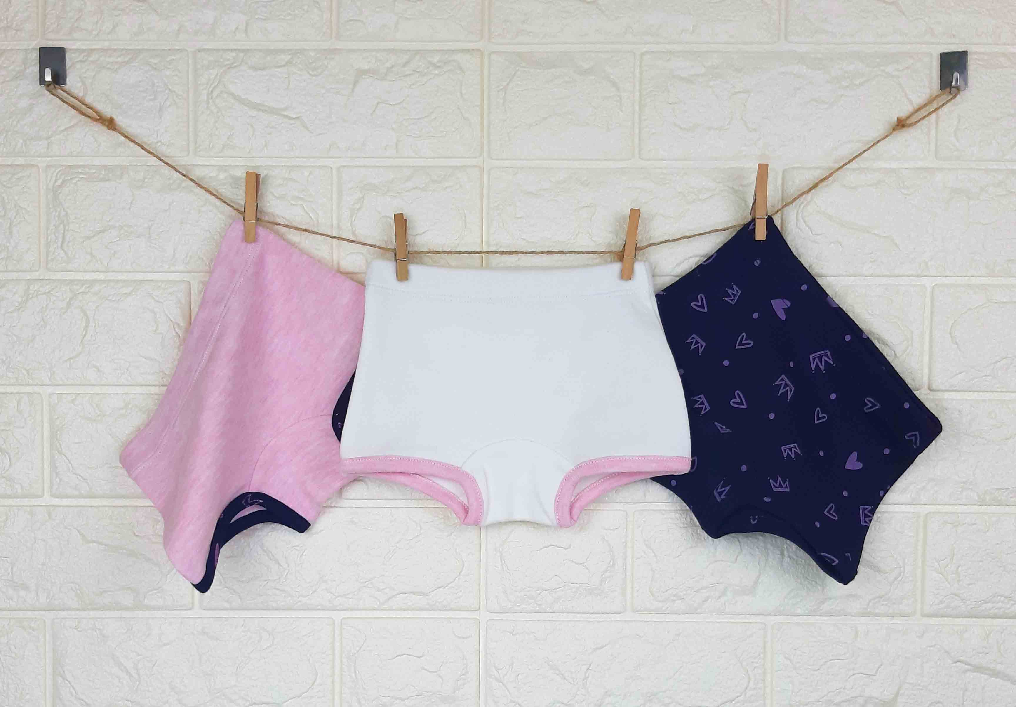 Girl's panties set 3pcs (pack of 5 sets) 