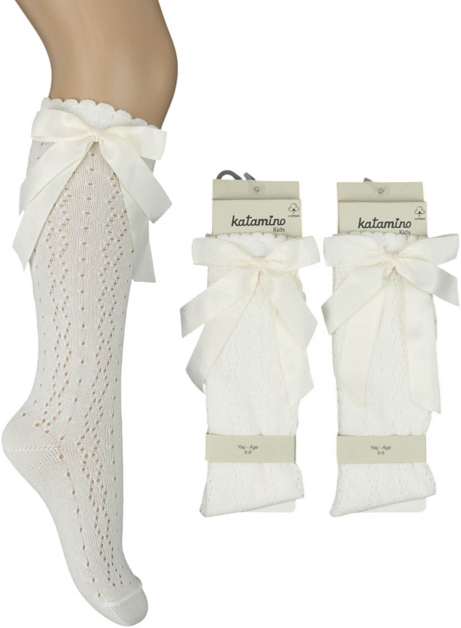 Knee high socks cotton Petunya