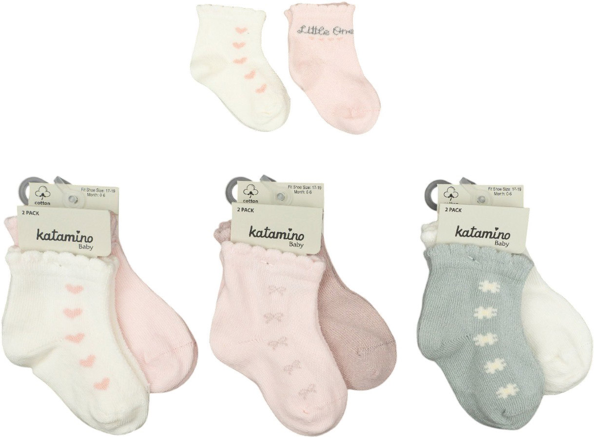 Socks cotton set 2 pairs (pack of 6 sets) Minimi Socks cotton set 2 pairs (pack of 6 sets) Minimi