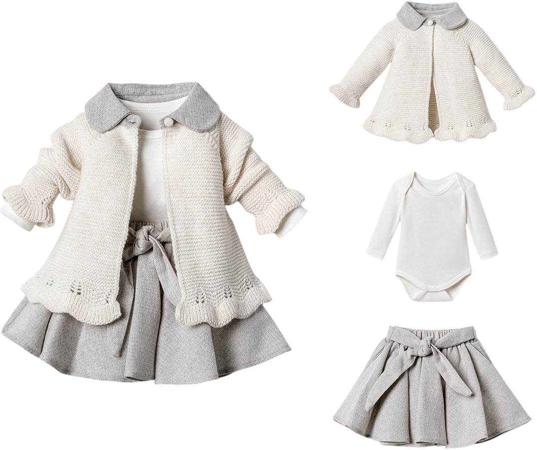 Set sweater+body+skirt