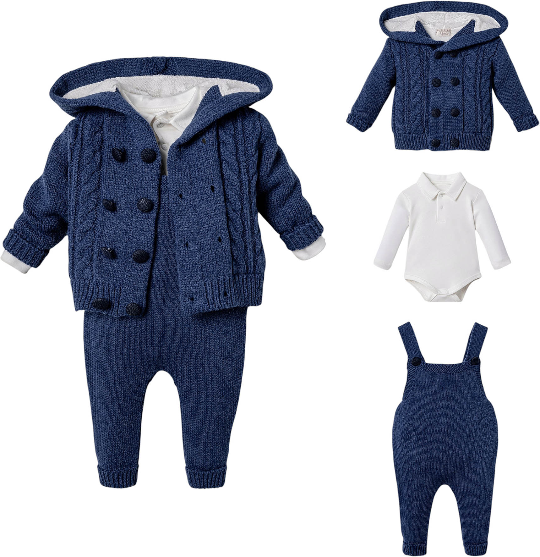Set sweater+body+overalls Set sweater+body+overalls