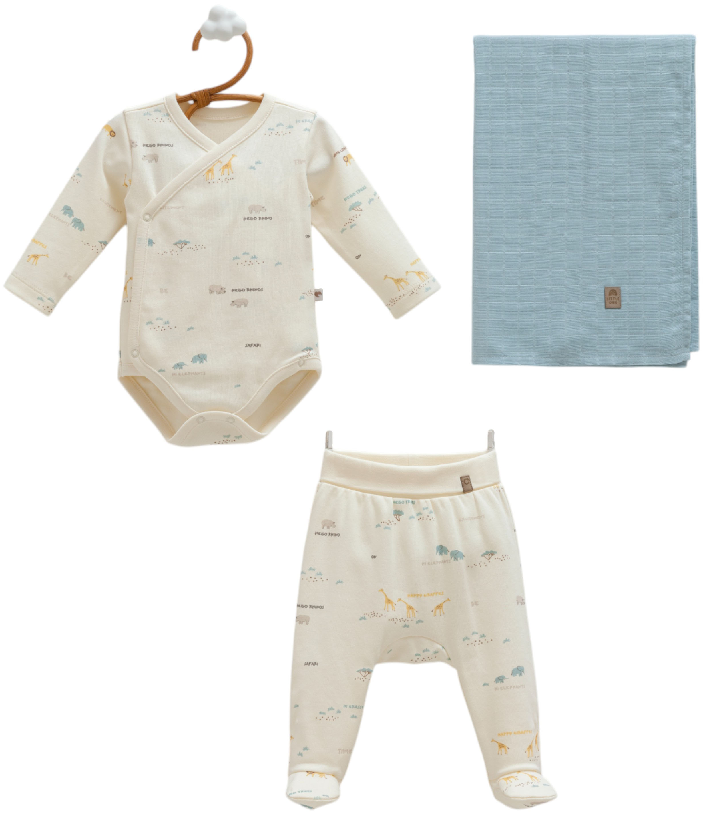 Set body+pants+
muslin blanket, series BASIC 