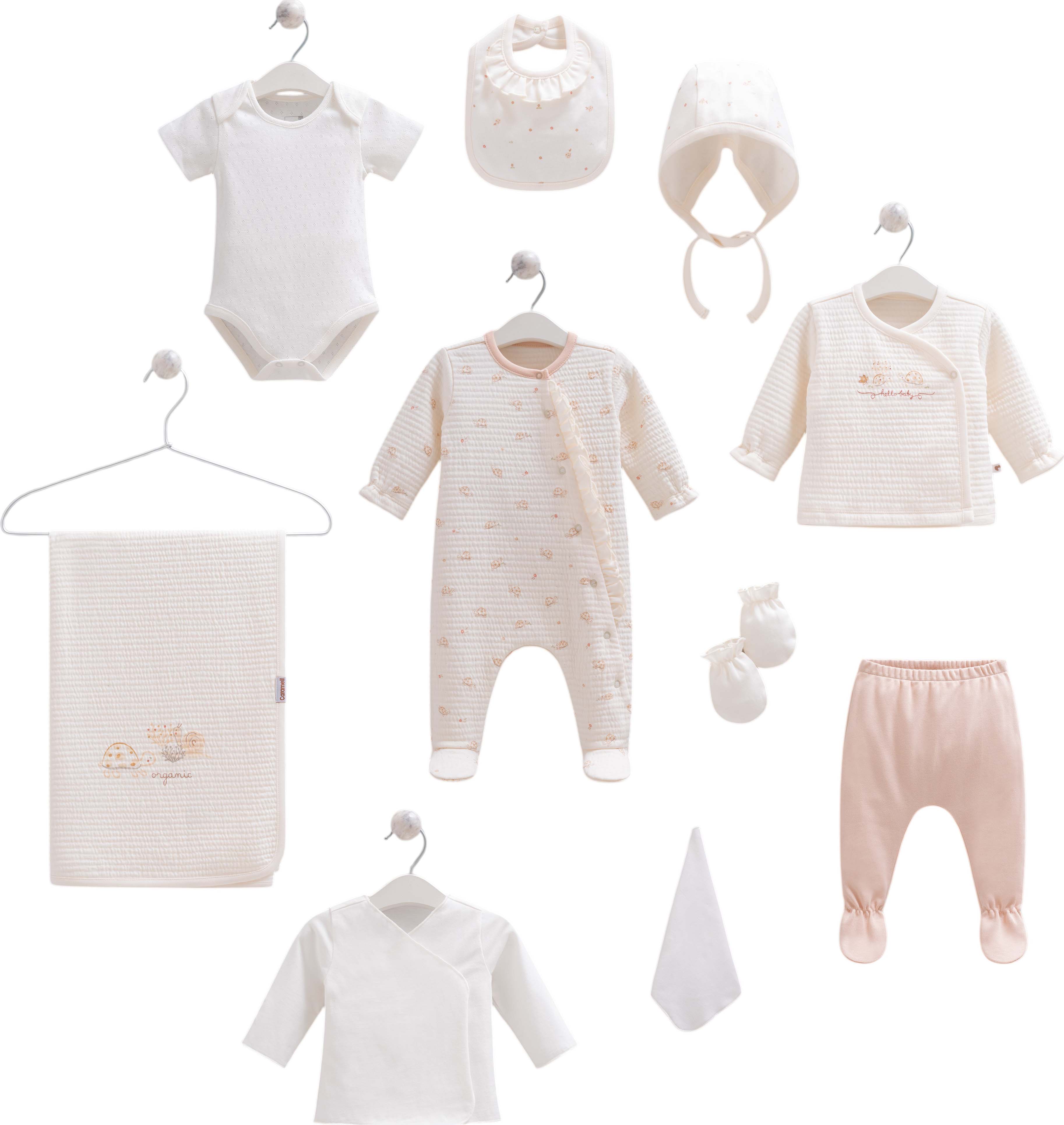 Set 10 items, series TINY ORGANIC GIRL