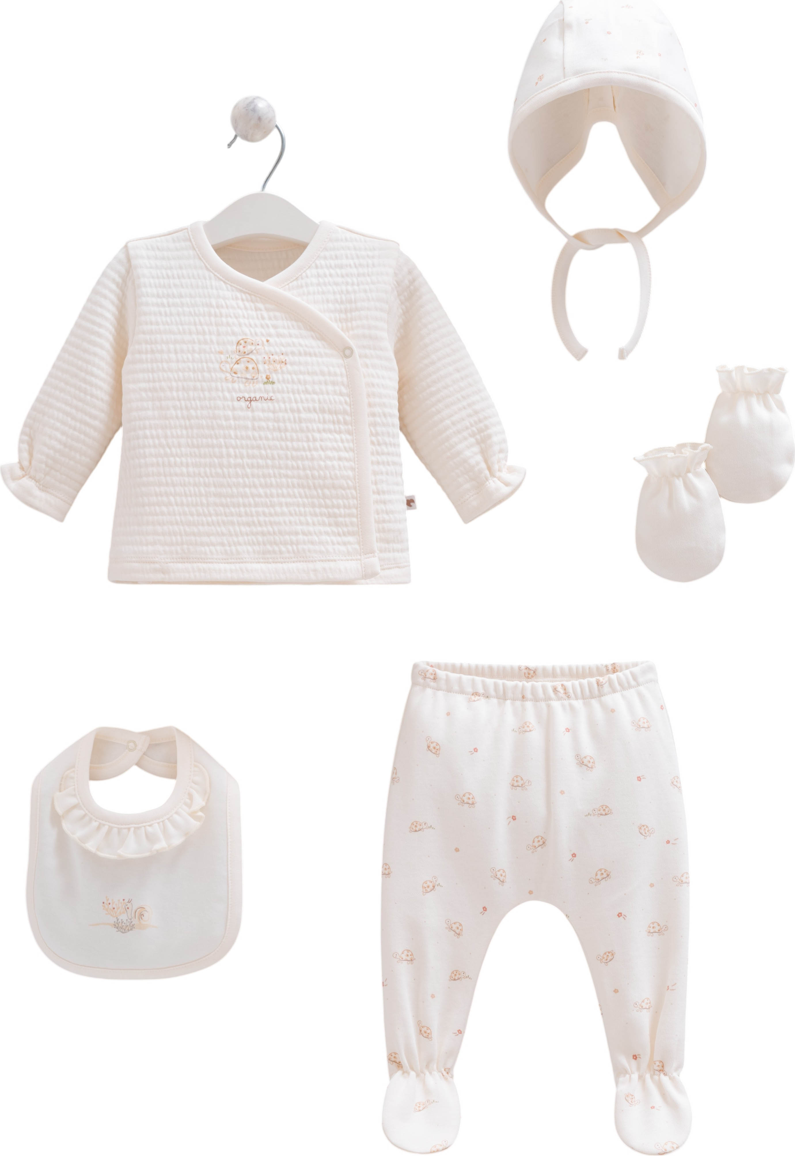 Set 5 items, series TINY ORGANIC GIRL