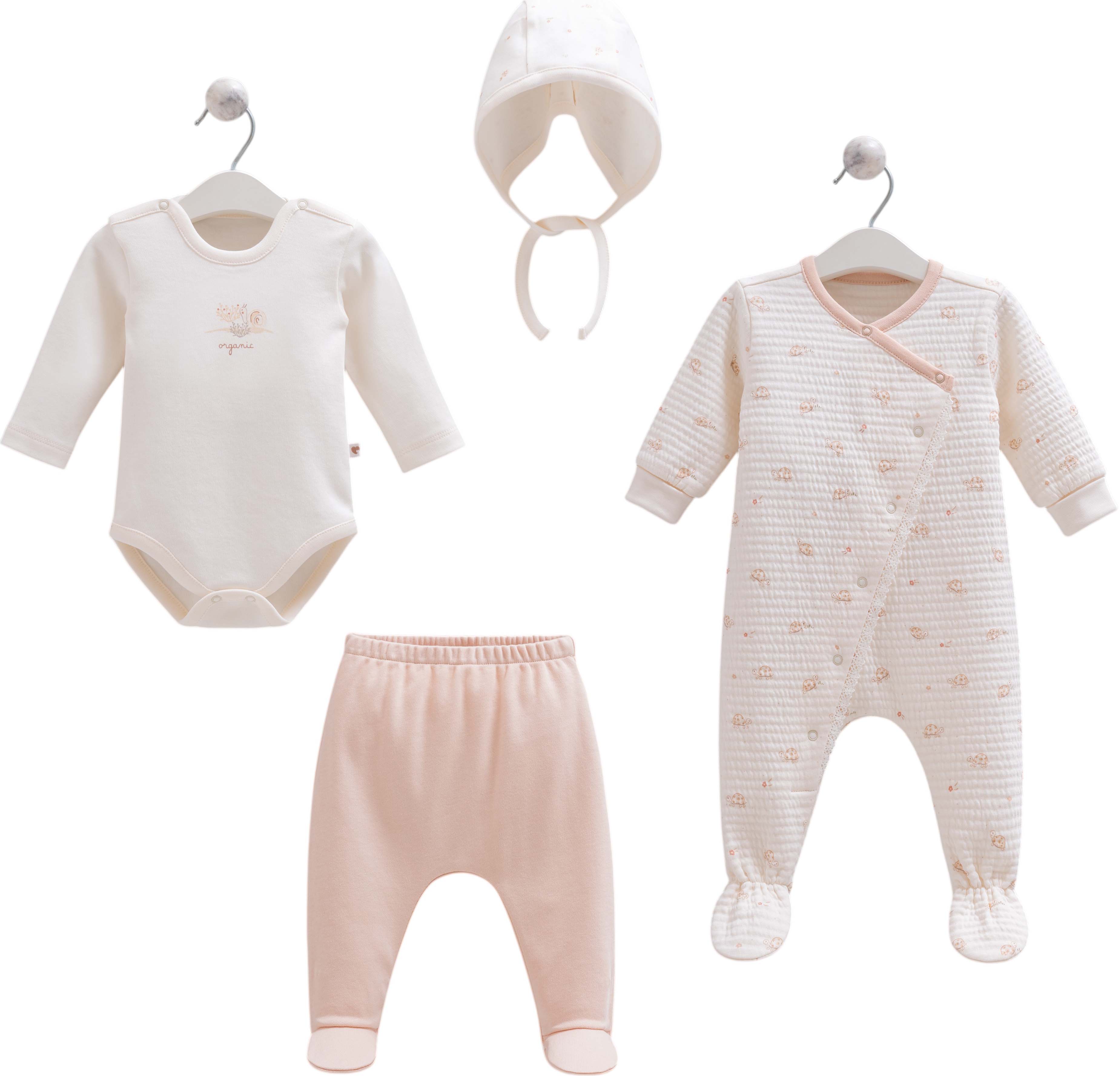 Set 4 items, series TINY ORGANIC GIRL