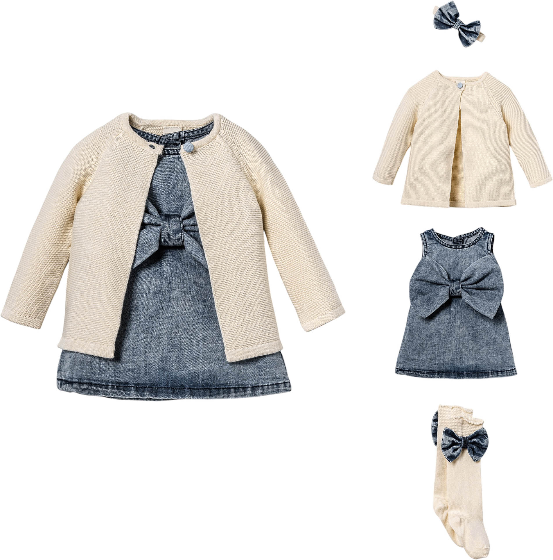 Set: Sweater + Dress + Knee-Highs + Headband